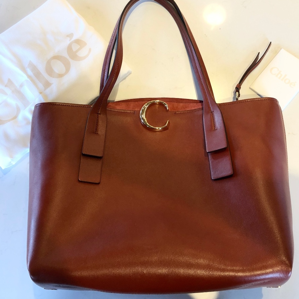 Chloé C Leather Tote - EUC